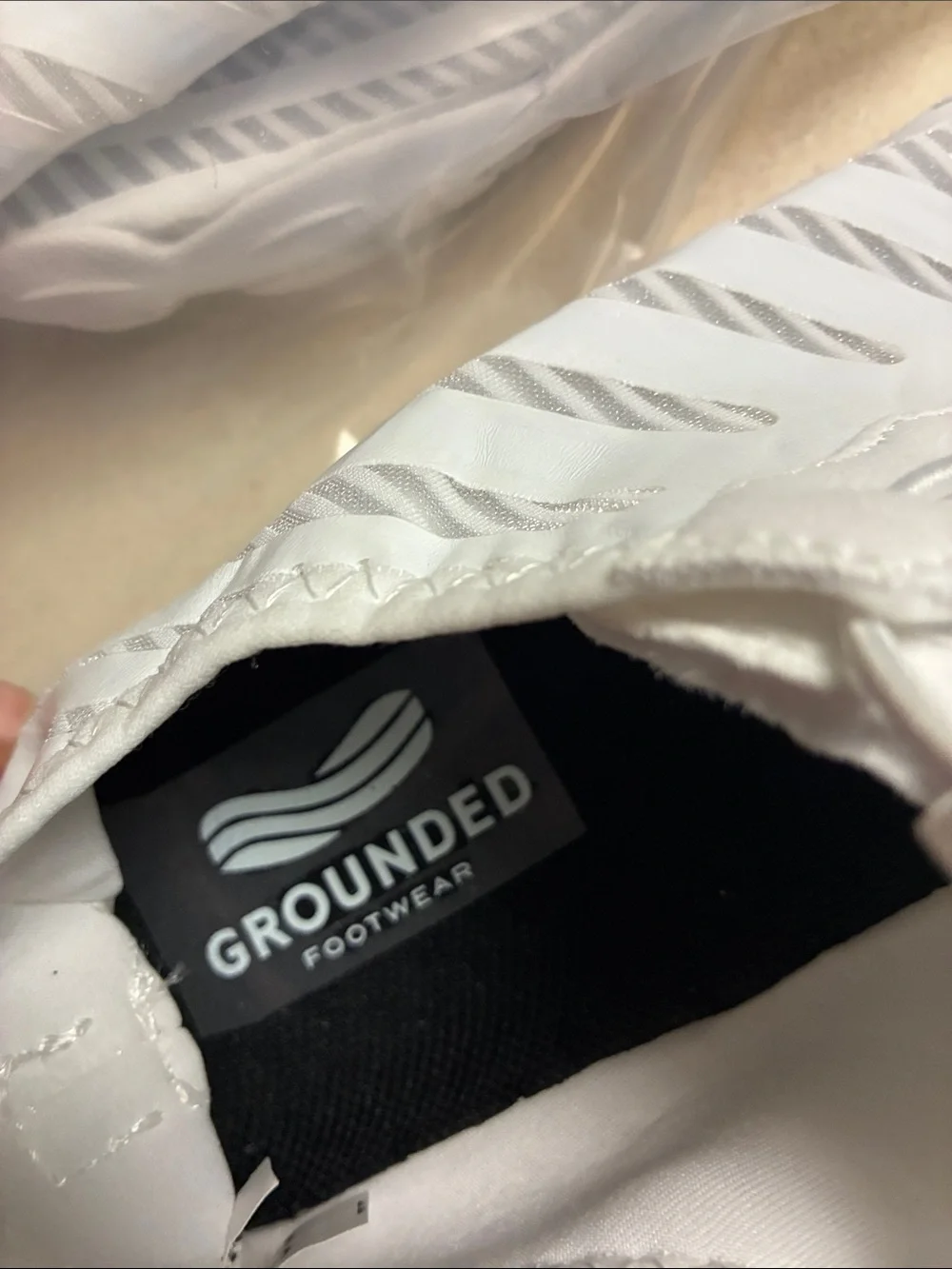 Women's White Grounded Footwear Athletic Slip-On Sneakers